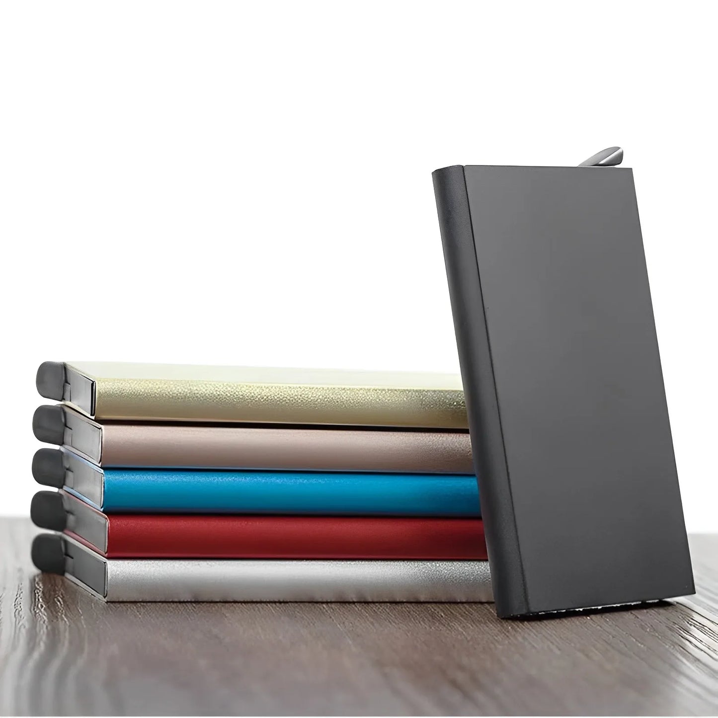 Porte-cartes RFID en aluminium slim ultra fin avec protection anti-vol unisexe