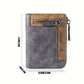 Portefeuille homme personnalisable en cuir PU RFID avec zip et multi-compartiments