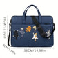 Sacoche ordinateur portable avec motif chats et bandoulière ajustable en polyester