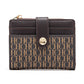 Petit portefeuille femme en cuir pu avec fermeture éclair et hasp sécurisé
