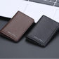 Portefeuille homme compact en cuir PU slim avec porte-cartes et compartiments intégrés