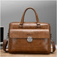 Mallette business en cuir PU pour homme avec bandoulière amovible