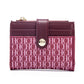 Petit portefeuille femme en cuir pu avec fermeture éclair et hasp sécurisé