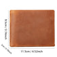 Portefeuille homme en cuir véritable crazy horse avec protection rfid et porte-monnaie