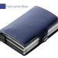 Portefeuille RFID en cuir véritable et aluminium avec porte-cartes sécurisé compact