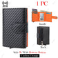 Porte-carte luxe en cuir et fibre de carbone avec protection RFID