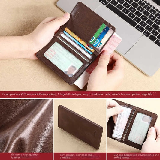 Portefeuille homme ultra-slim en cuir PU avec protection RFID