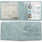 Porte-documents voiture en cuir PU pour carte grise et assurance avec fermeture à bouton