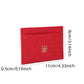 Porte-cartes classique  ultra-mince avec design lettre et texture cuir