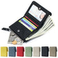 Portefeuille cuir véritable RFID compact zippé porte-cartes et monnaie unisexe