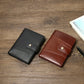 Portefeuille homme cuir véritable vintage compact avec RFID et grande capacité