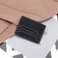 Porte-carte en cuir véritable avec fermeture éclair - style épuré et unisexe