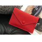 Porte-cartes enveloppe en cuir de vachette véritable style coréen pour femme