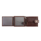Portefeuille homme cuir véritable vintage avec zip RFID et porte-cartes multifonction