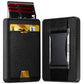 Portefeuille homme compact RFID en aluminium et cuir PU avec porte-cartes automatique