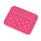Porte-carte de luxe en cuir de mouton ultra-mince avec motif en damier