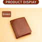 Portefeuille homme bifold en PU style britannique avec porte-cartes et compartiments billets