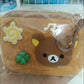 Porte-monnaie Rilakkuma en peluche avec fermeture zippée et porte-clés kawaii