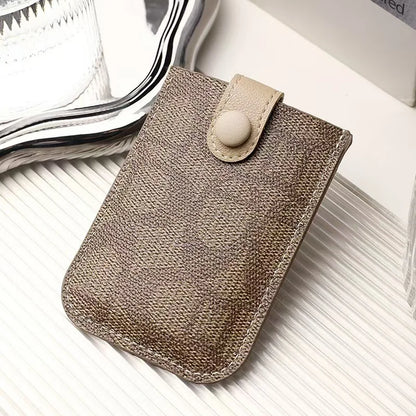 Porte-cartes luxe en cuir pu ultra-mince avec multi-emplacements pour femmes