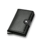 Portefeuille RFID en cuir PU compact avec porte-cartes sécurisé et bouton pression