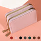 Porte-monnaie zippé en cuir PU - grande capacité pour femme