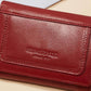Portefeuille femme en cuir véritable compact avec porte-cartes et poche zippée