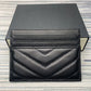 Porte-carte luxe en cuir d'agneau véritable - design matelassé classique