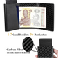Portefeuille carte RFID aluminium unisexe avec pop-up et design compact minimaliste