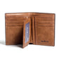 Portefeuille court pour homme en cuir PU souple et minimaliste