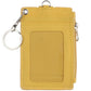 Porte-cartes zippé en simili cuir avec porte-clés et compartiments pour cartes unisexe