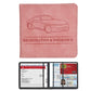 Porte-documents voiture homme en denim et cuir PU pour carte grise et permis