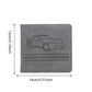 Porte-documents voiture en cuir PU pour carte grise et assurance avec fermeture bouton