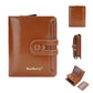Portefeuille femme compact en cuir synthétique avec zip et boucle sécurisé élégant