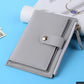Portefeuille femme compact cuir PU avec zip et bouton pression porte-cartes multifonction