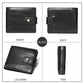 Portefeuille homme cuir véritable vintage compact avec RFID et grande capacité