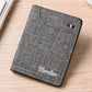 Portefeuille vertical en toile style japonais - Ultra-slim et tendance denim
