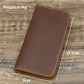 Portefeuille long pour homme en cuir véritable personnalisé avec porte-chéquier