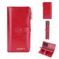 Portefeuille long femme grande capacité en cuir PU avec zip porte-cartes et téléphone