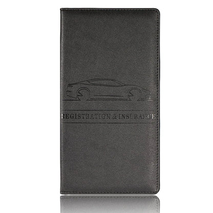 Porte-documents voiture imperméable en cuir PU pour carte grise et assurance