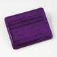 Porte-carte ultra-fin en cuir pu effet pailleté pour homme et femme
