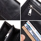 Portefeuille long en cuir véritable pour femme avec porte-téléphone