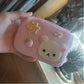 Porte-monnaie Rilakkuma en peluche avec fermeture zippée et porte-clés kawaii