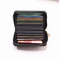 Porte-cartes zippé compact multi-emplacements 11 slots – portefeuille accordéon sécurisé
