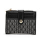 Petit portefeuille femme en cuir pu avec fermeture éclair et hasp sécurisé