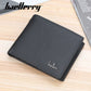 Portefeuille homme cuir véritable compact avec porte-cartes et bouton pression