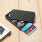 Porte-carte coulissant en fibre de carbone anti-RFID - Smart Wallet compact