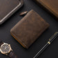 Portefeuille homme personnalisable en cuir PU RFID avec zip et multi-compartiments