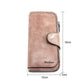 Portefeuille long vintage en cuir pu à grande capacité avec fermeture éclair pour femme