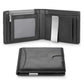 Portefeuille slim en fibre carbone RFID unisexe avec porte-cartes et compartiments