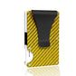 Porte-cartes RFID en fibre carbone et aluminium slim avec clip billets compact